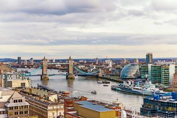 Beautiful Urban View of Famous Landmarks in London, England
