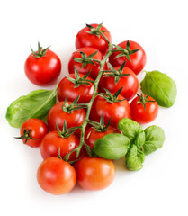 Cherry tomatoes and basil