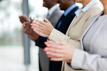 business group applauding