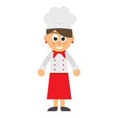 cartoon woman chef