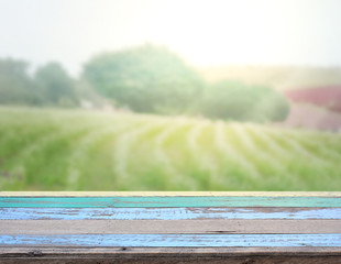 Table Top And Blur Nature of Background