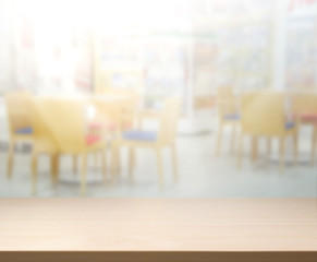 Table Top And Blur Office Of Background