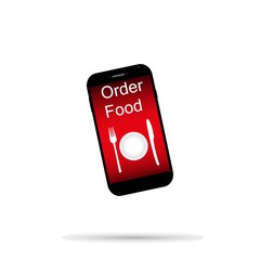 Order food over the phone, vector