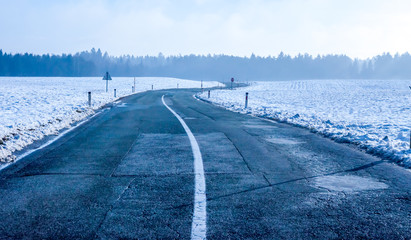 winter cold road