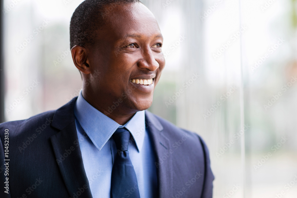 Wall mural african american corporate worker looking