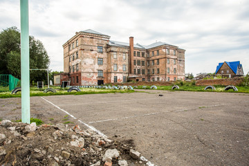 old  ruins of abandoned school