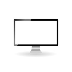 Devices screen with shadow on white background