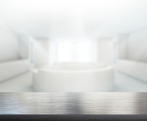 Table Top And Blur Office Of Background