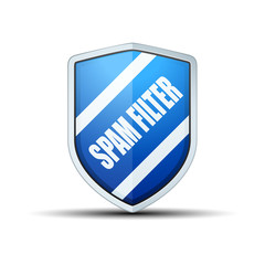 Spam Filter Shield sign