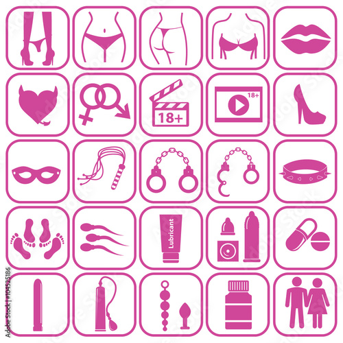 Sex Icons Set Symbol Xxx Photo Libre De Droits Sur La Banque Dimages Image 1033