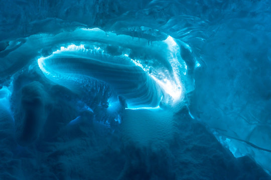 Ice Cave In The Vatnajokull Glacier IcelandAn