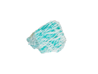 Raw turquoise Amazonite from Brazil isolated