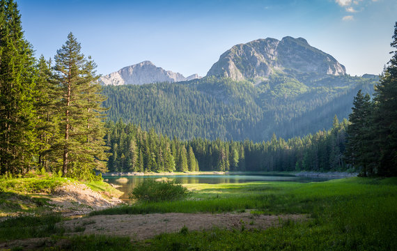 Small lake in the mountain national park Durmitor, Zminje jezero