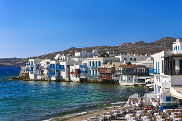 Fototapeta premium Greece. Cyclades - Mykonos. Mykonos town (Chora) - 'Little Venice' 