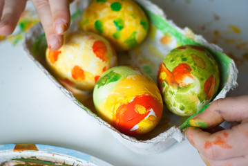 child with painted face