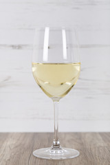 Glass filled with White Wine