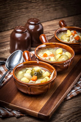 Tasty vegetable soup.