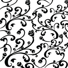Abstract Floral ornament pattern. Vector