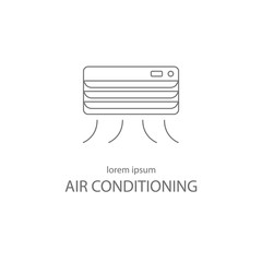 Air conditioning service logotype design templates.