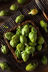 Raw Organic Green Baby Artichokes