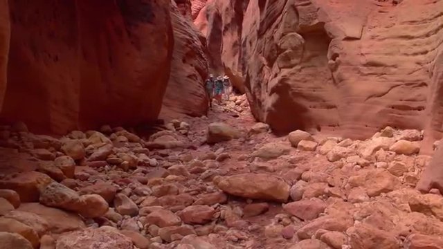 Hikers explore the Paria Canyon wilderness of Arizona.
