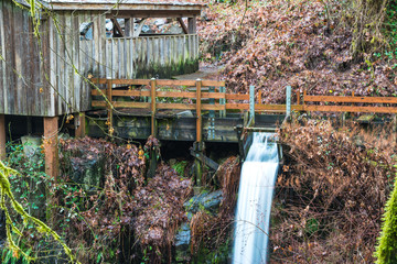  millrace  in old grist mill.