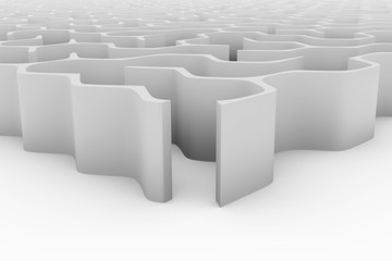 Obraz premium unusual maze based on hexagon cells