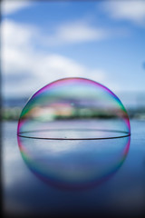 arc en ciel en bulle