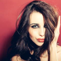 Naklejka premium Sensual young woman