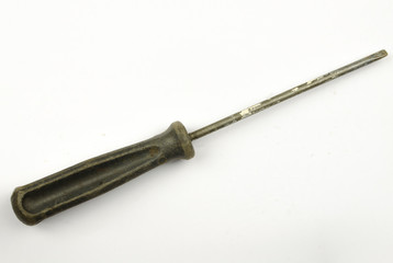 Screwdriver isolated on white background. screwdriver isolated on white. slotted screw driver and phillips screw driver. Standard cabinet tip screwdriver, ergonomically designed