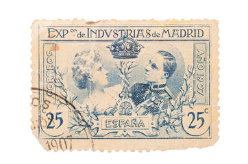 Fototapeta na wymiar postage stamp isolated on a white background