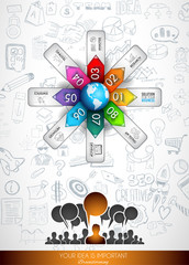 Obraz premium Clean Infographic Layout Template for data and information analysis