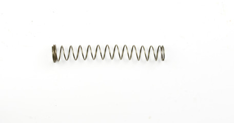 Metal spring isolated on white. Springs. Isolated with clipping path. Metal spring isolated.  metal dark spring isolated on white background. Coil spring on white background, Isolated