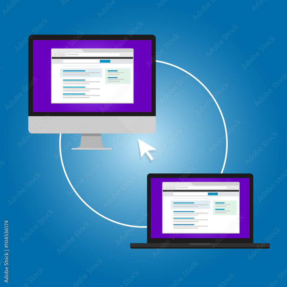 Aufkleber remote access pc laptop connection management control cursor remotely from other computer via networ
