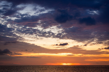 Ocean sky scape sunset