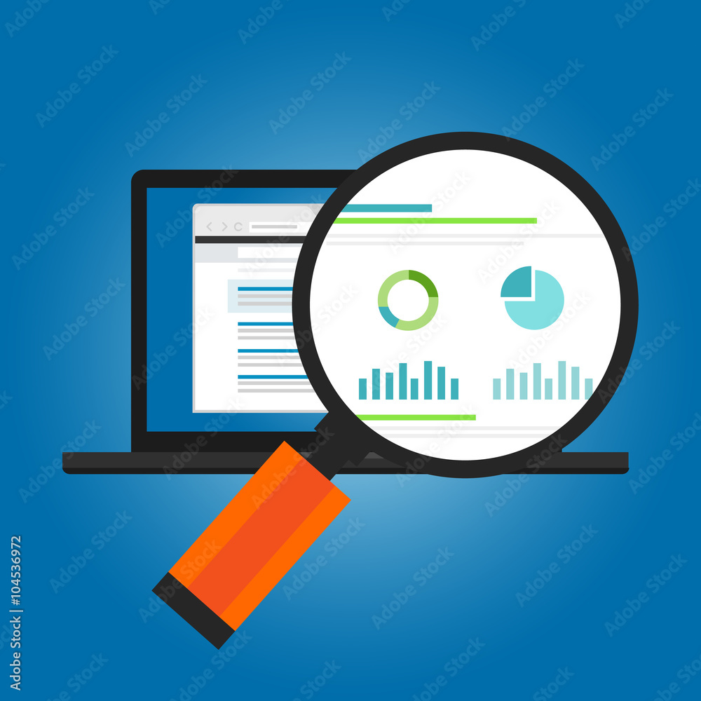 Poster online ads conversion number analytic website traffic visitor statistic chart session report