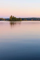 Foto op Plexiglas Meer Serene lake scenery at dusk in Finland