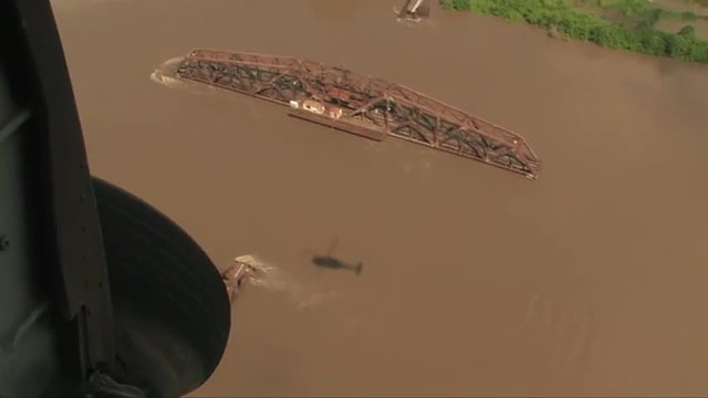 The Missouri River floods in June 2011.
