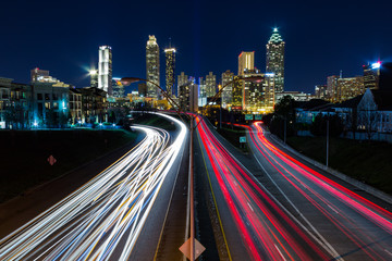 Fototapeta na wymiar View of Atlanta from Jackson Street Bridge
