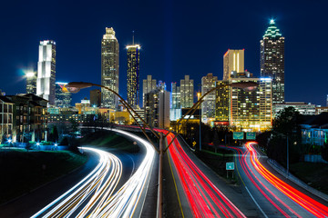 Fototapeta na wymiar View of Atlanta from Jackson Street Bridge