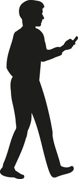 Man with smartphone - Smombie