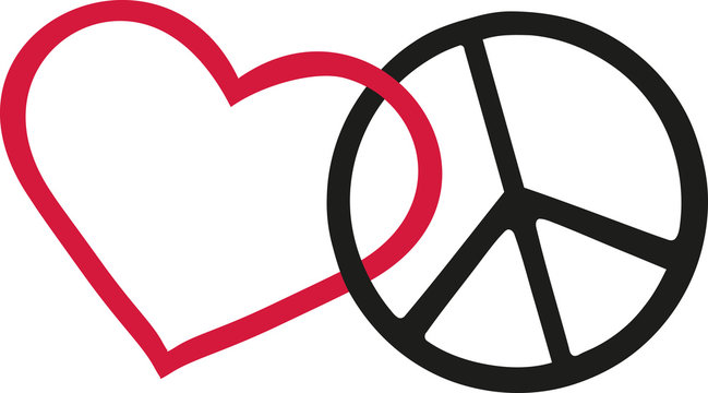 Love and peace icons