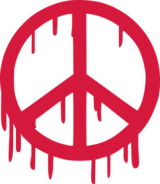 Bloody peace sign