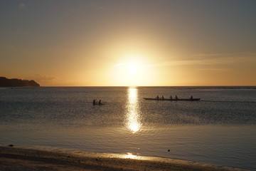グアム　タモンビーチの夕日- Tumon beach