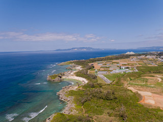 沖縄の海岸線・ビーチ空撮