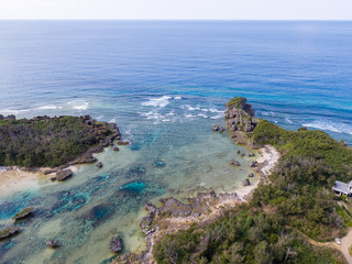 沖縄の海岸線・ビーチ空撮