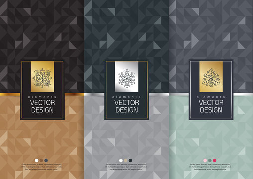 Vector set of templates packaging