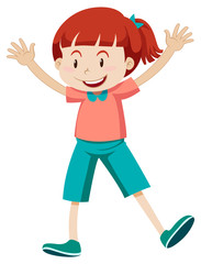 Little girl in pink shirt