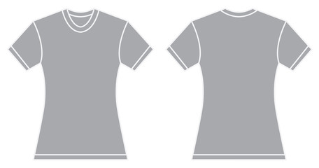 Naklejka premium Women Grey Shirt Design Template