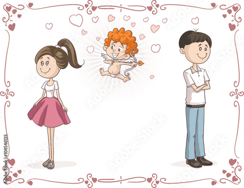 Flirten cartoon